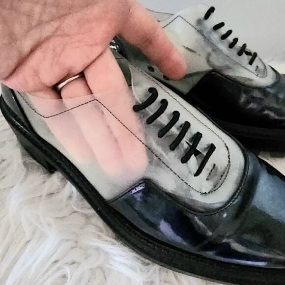 Zara lace up loafers women's 6.5 black - Picture 5 of 8